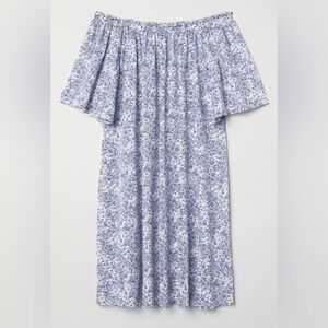 H&M Off-the-shoulder dress blue floral size L